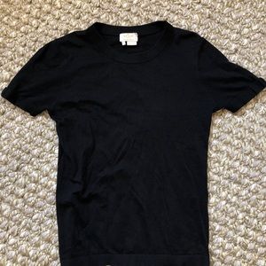 Kate Spade Black Short Sleeve Top Sweater